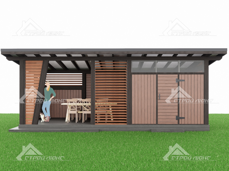 Деревянная беседка 148 - фото 1